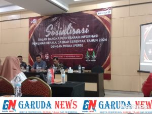 Komisi Pemilihan Umum (KPU) Kabupaten Pringsewu, melaksanakan sosialisasi dengan awak media, terkait publikasi informasi pelaksanaan Pilkada Serentak Tahun 2024. Jumat (15/11/2024).